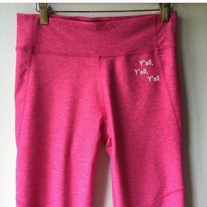 “Y’all” Outdoor Voices Flamigo pink leggings